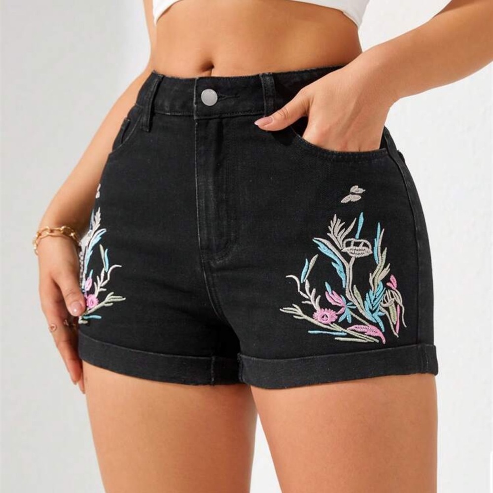 Embroidered Shorts